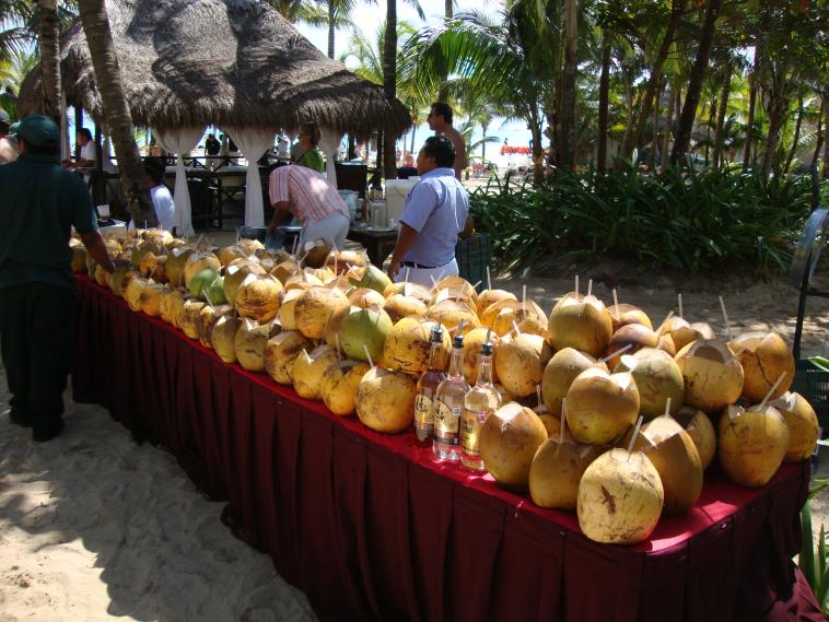Noix de coco perfores au Mexique
