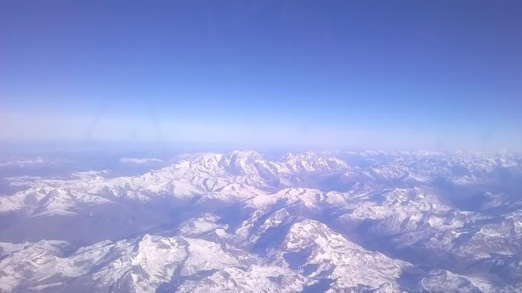 Chane des Alpes vue du ciel